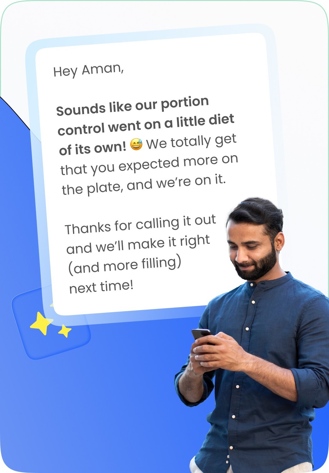 AI-powered automatic feedback reply system mobile